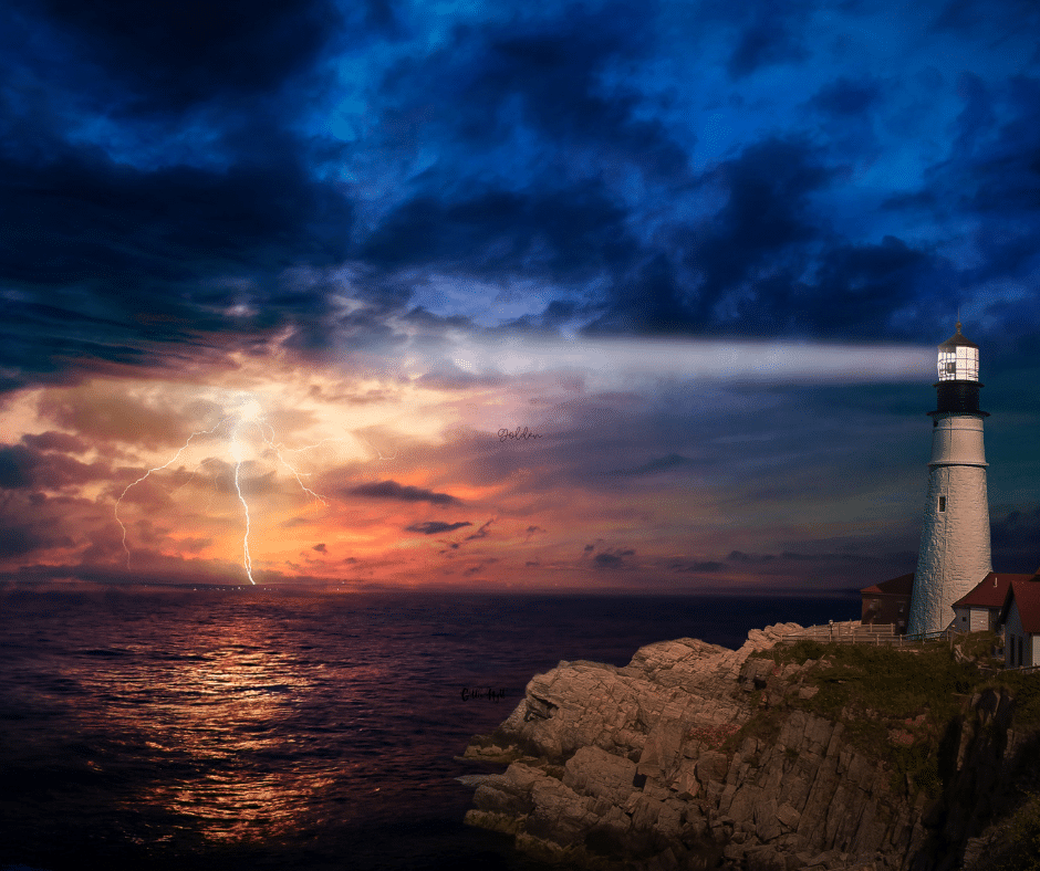 phare dans la nuit