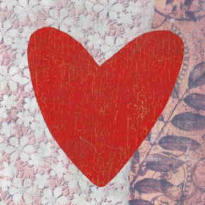 Coeur craquelé d'or